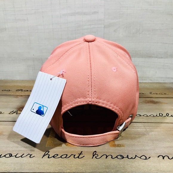 MLB NY Hat PINK Gold Embroidered Cap - Picture 3 of 5